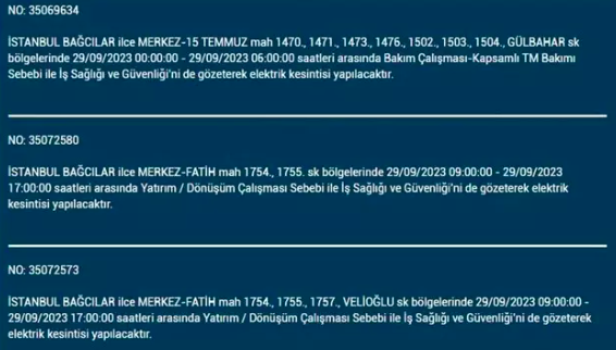 İstanbul'da sel felaketi sonrası pek çok ilde elektrik kesintisi! İşte karanlığa gömülecek ilçeler 16