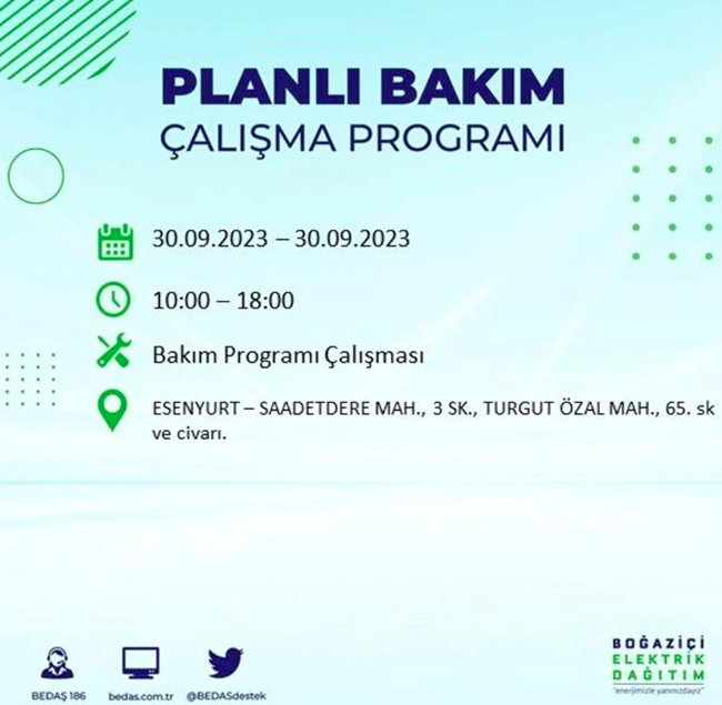 İstanbullular dikkat! BEDAŞ tek tek açıkladı! Tam 20 ilçede saatlerce elektrik olmayacak 12