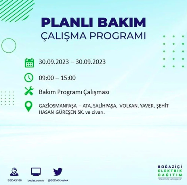 İstanbullular dikkat! BEDAŞ tek tek açıkladı! Tam 20 ilçede saatlerce elektrik olmayacak 10