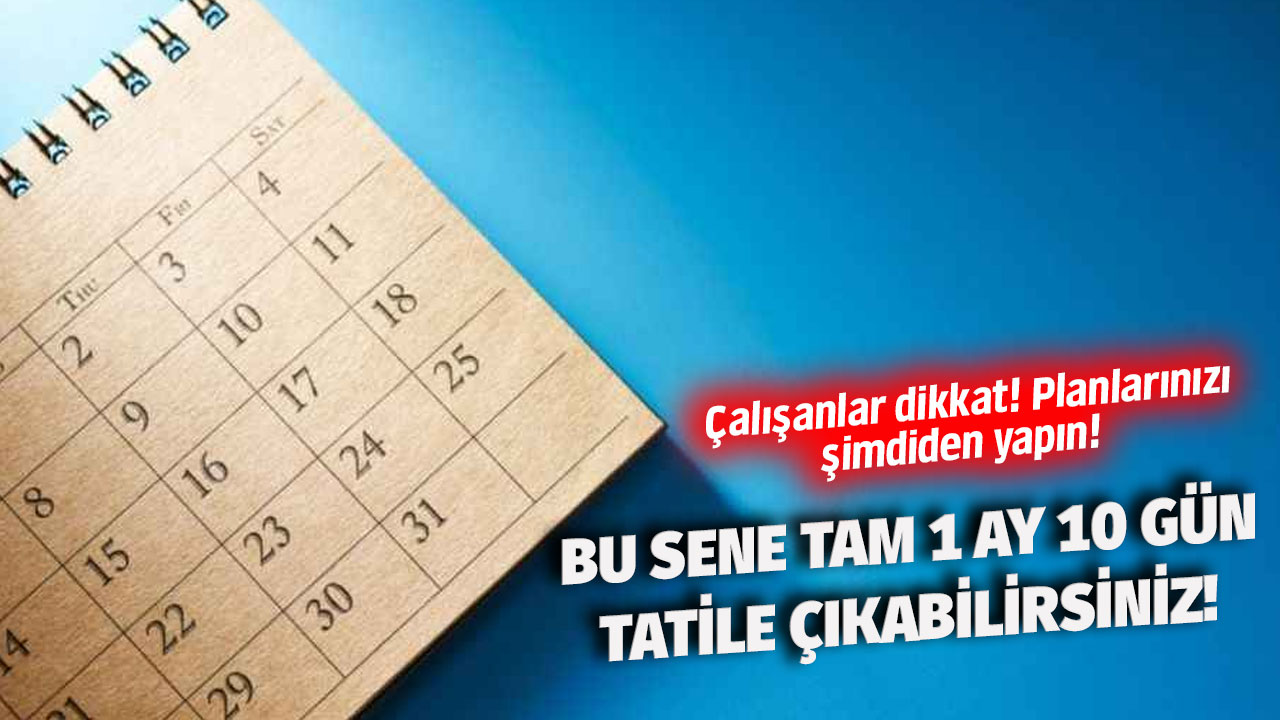 Çalışanlar dikkat! Şimdiden planlarınızı yapın! Bu sene tam 1 ay 10 gün tatile çıkabilirsiniz