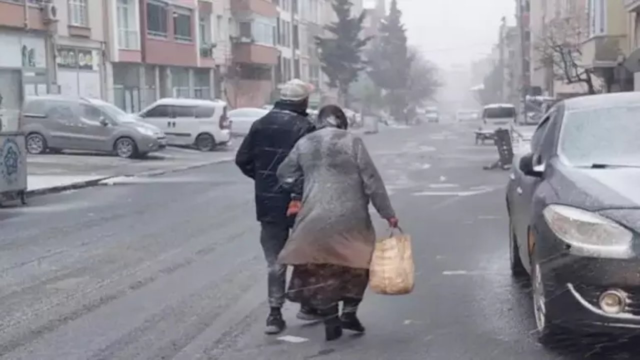 Meteoroloji peş peşe uyarı yapmıştı! İstanbul'da beklenen kar yağışı başladı