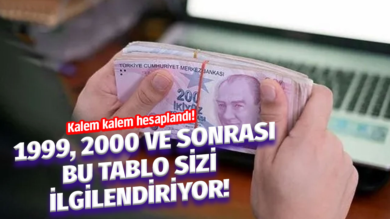 Kalem kalem hesaplamalar yapıldı! 1999 öncesi, 2000,ve  2000 sonrasının alacağı maaş tablosu ortaya çıktı!