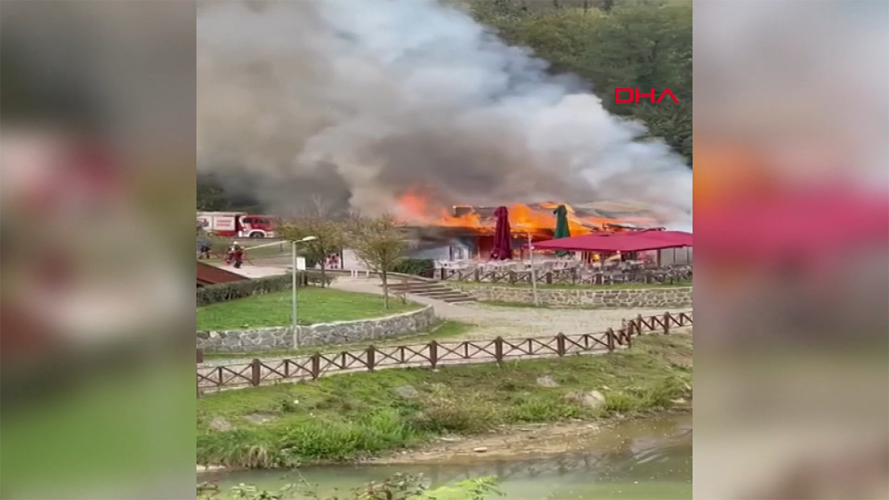 Sera Gölü kıyısındaki sosyal tesiste yangın çıktı! Tesis kullanılamaz hale geldi