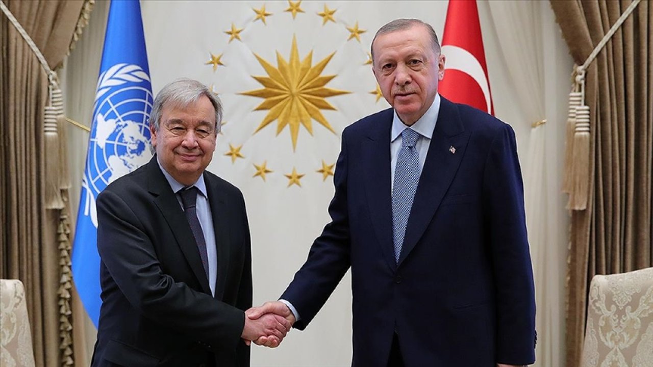 Erdoğan ile Guterres arasında kritik görüşme! Gazze'deki insani kriz ve barış çabaları ele alındı