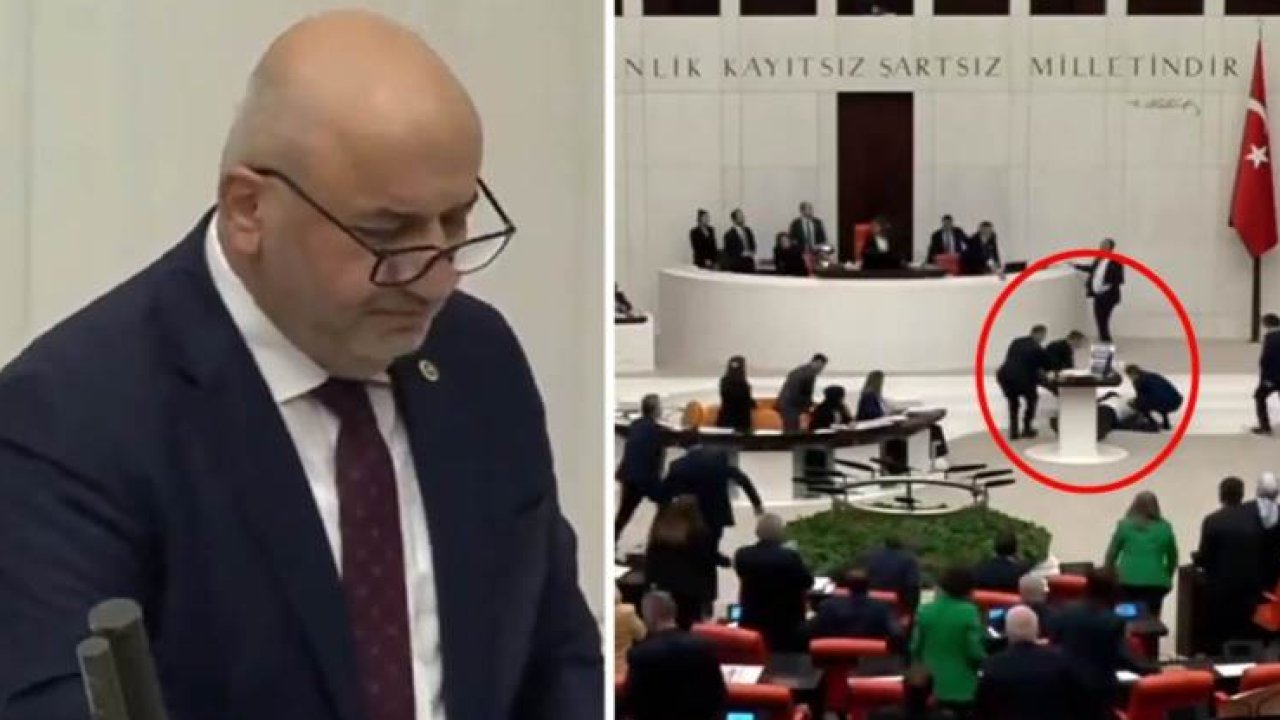 Saadet Partisi Kocaeli Milletvekili Hasan Bitmez, kürsüde bayıldı! O anlar canlı yayına yansıdı