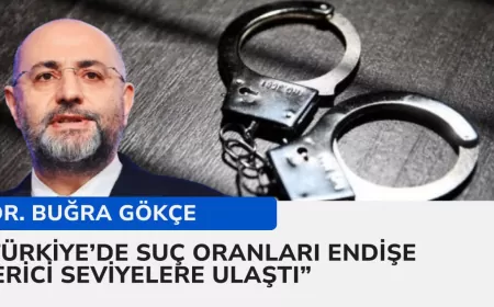 Dr. Buğra Gökçe: "Türkiye'de suç oranları endişe verici seviyelere ulaştı"