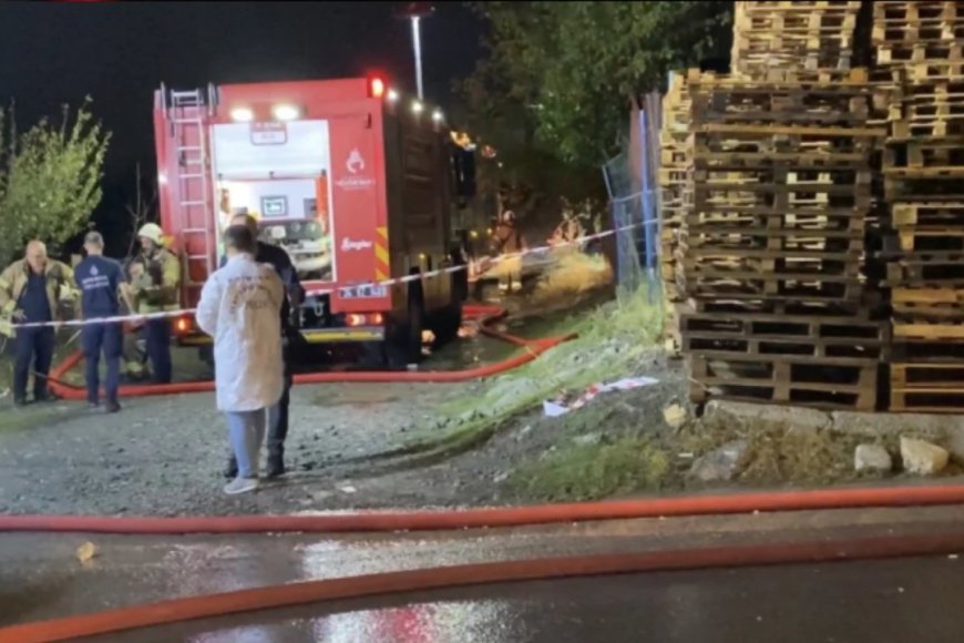 İstanbul'da kereste atölyesinde yangın çıktı!