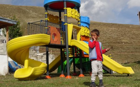 Otizmli Mahir için özel oyun parkı