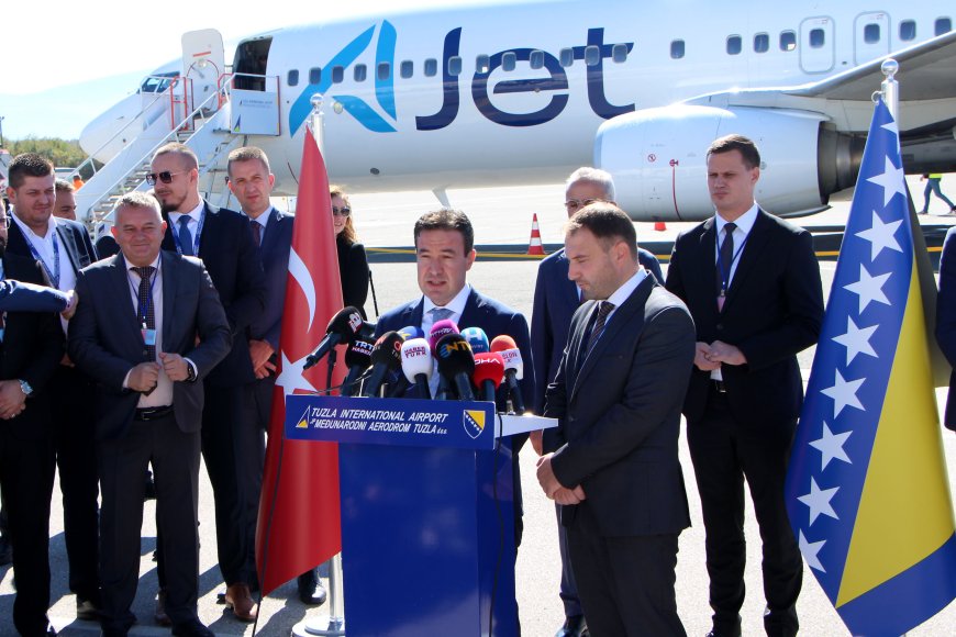 Ajet Bosna Hersek'teki 2'nci destinasyonu olan Tuzla uçuşlarına başladı