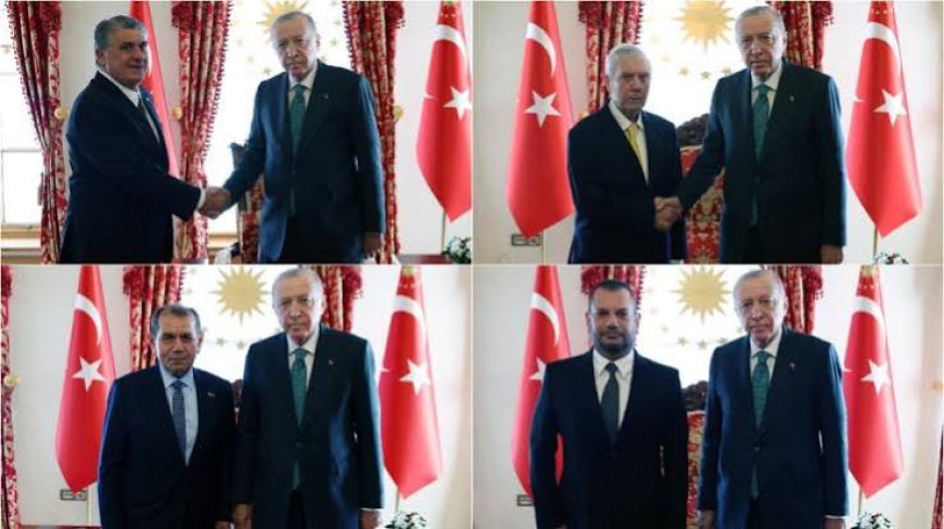 Dolmabahçe’de futbol zirvesi: Cumhurbaşkanı Recep Tayyip Erdoğan, 4 büyük kulübün başkanlarını kabul etti